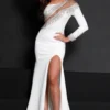 Fitted Heavy Knit Johnathan Kayne Prom Dress 2606