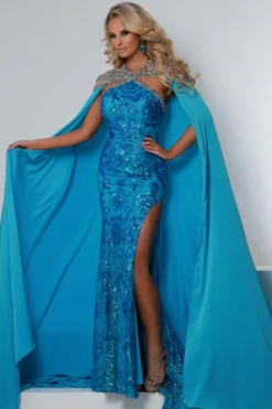 Sheath Sequin Mesh Johnathan Kayne Prom Dress 2628 -Fashion Dress Shop kayne 2628 c 48807.1674668017