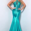 Shimmering Stretch Charmeuse Johnathan Kayne Prom Dress 2638