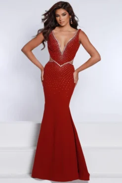 Johnathan Kayne Fit & Flare Crepe Jonathan Kane Prom Dress 2640 -Fashion Dress Shop kayne 2640 c 92998.1674668026