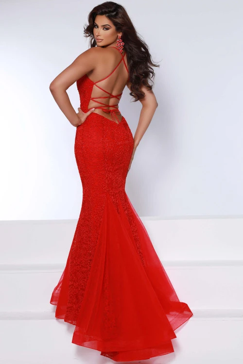 Embroidered Lace Johnathan Kayne Prom Dress 2644 3 Embroidered Lace Johnathan Kayne Prom Dress 2644 - Image 3