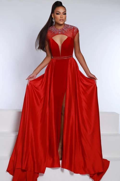Illusion Bateau Neckline Johnathan Kayne Prom Dress 2671 3 Illusion Bateau Neckline Johnathan Kayne Prom Dress 2671 - Image 3
