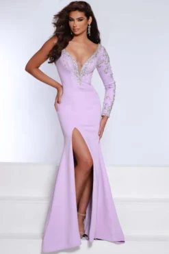 Sparkling Long Sleeve Johnathan Kayne Prom Dress 2689