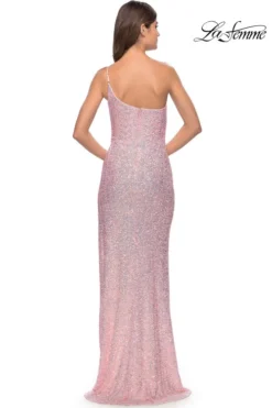 Sequined One Shoulder La Femme Prom Dress 31212