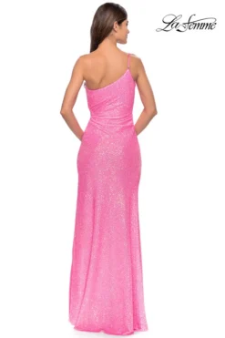 Sequined One Shoulder Cutout La Femme Prom Dress 31213 -Fashion Dress Shop lafemme 31213 c 28262.1676045915
