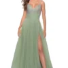 Studded Tulle La Femme Prom Dress 31238
