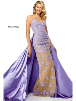 V-neck Sherri Hill Prom Dress 52538
