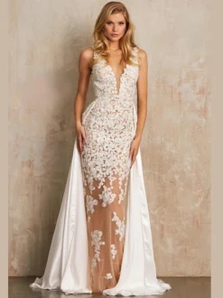 Plunging Neckline Sherri Hill Prom Dress 52599