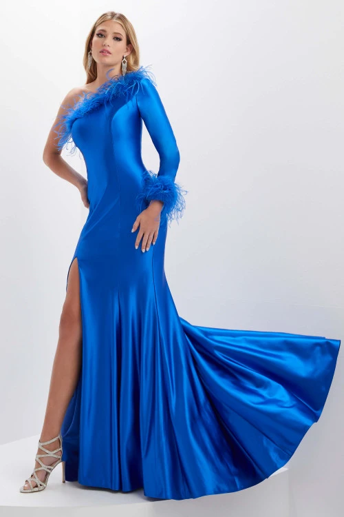 Tiffany Designs Feathered Trumpet Panoply Prom Dress 14139 3 Tiffany Designs Feathered Trumpet Panoply Prom Dress 14139 - Image 3